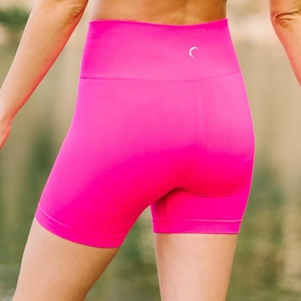 ZYIA Pink Bike Shorts High-Waisted Compression